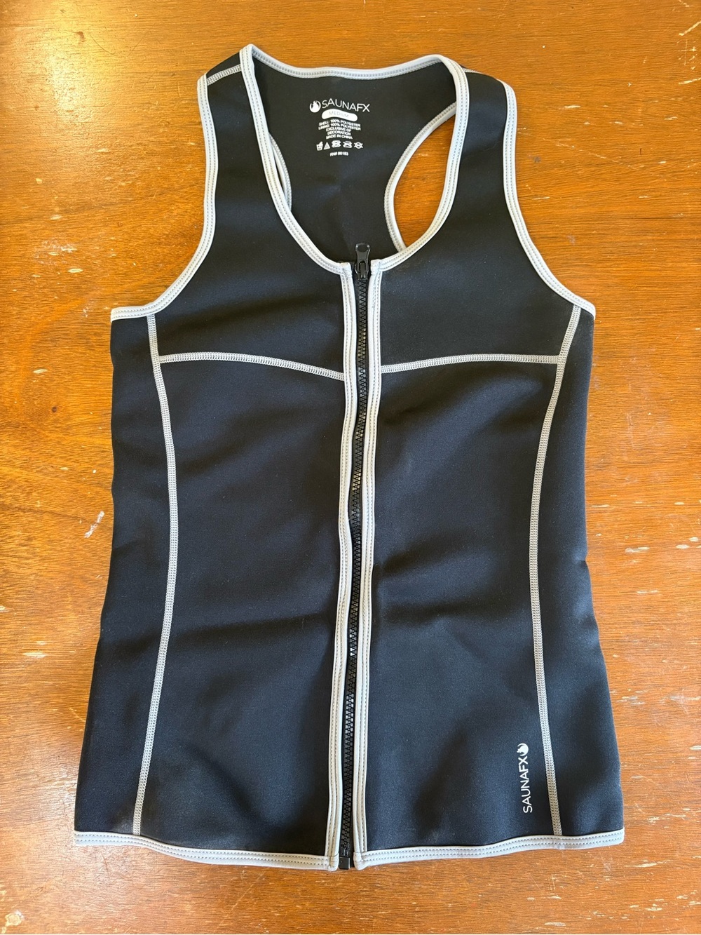 Women's Black Zip-Front Fitness Muscle Tank